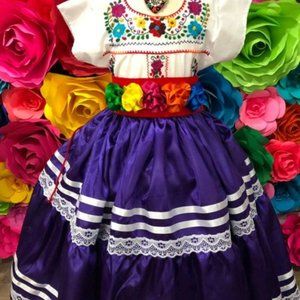 Mexican Purple China Oaxaca SKIRT ONLY day of the